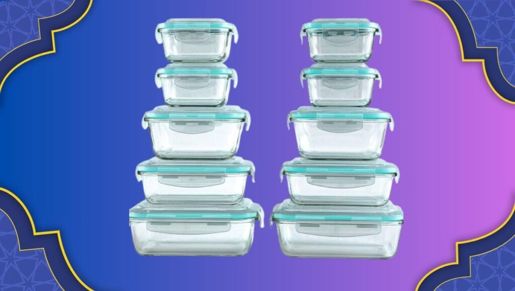 Food storage containers with lids glass
