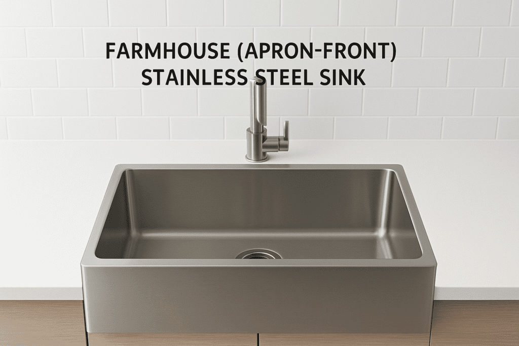 Farmhouse Sink with Modern Faucet