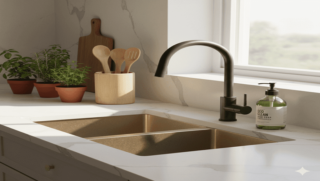 Eco-Friendly Kitchen Sink and Faucet Ideas