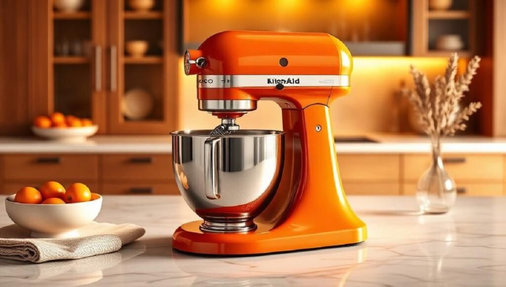 Warm & Cozy Orange KitchenAid Mixers